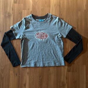 NWT Embroidered Hole Combo Top Courtney Love ❤️ size small